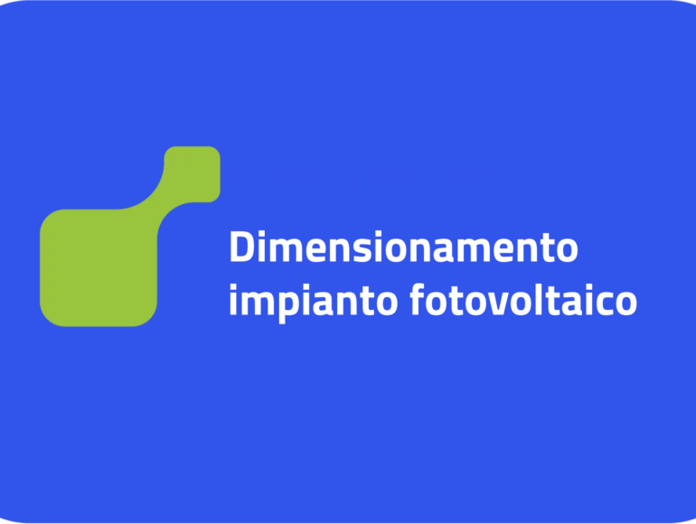 Dimensionamento impianto fotovoltaico